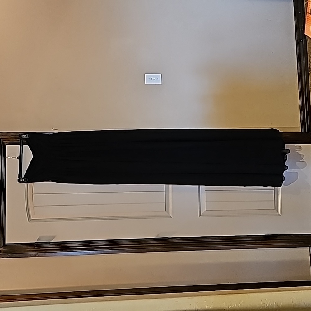 Maternity photoprop maxi dress black chiffon  tubetop